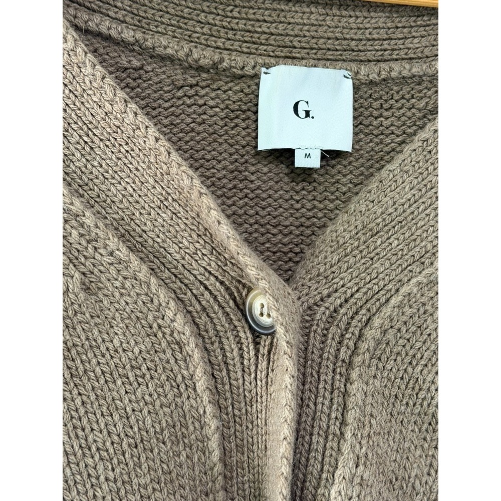 G Label by Goop Schnell High-Cuff Cardigan Womens M Virgin Wool Italy - Picture 3 of 9